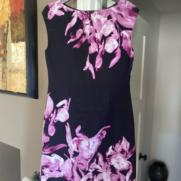Anne Klein purple and black sheath dress - Picture 2 of 3